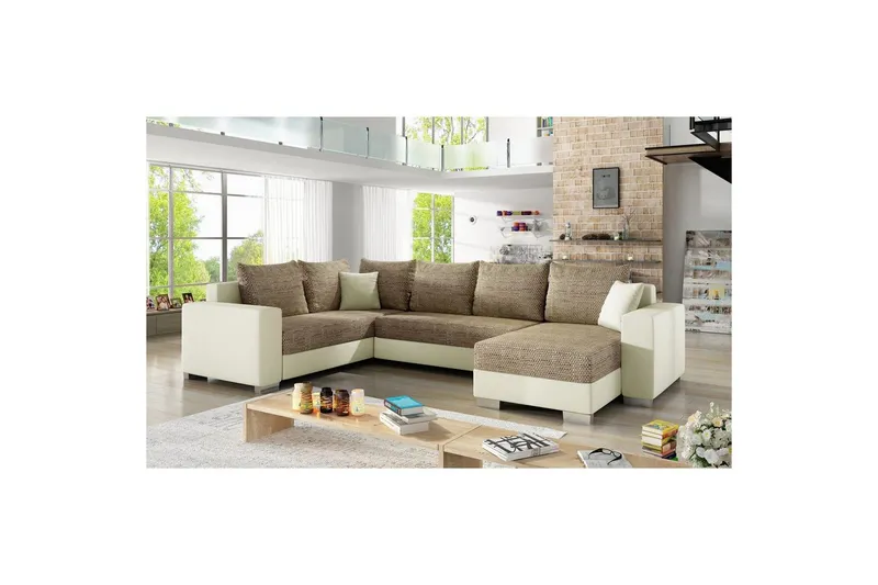 Hörnsoffa Eltap Marco 312x210x92 cm - Berlin 03, Soft 33, Beige, Höger — Berlin 03, Soft 33, Beige, Höger