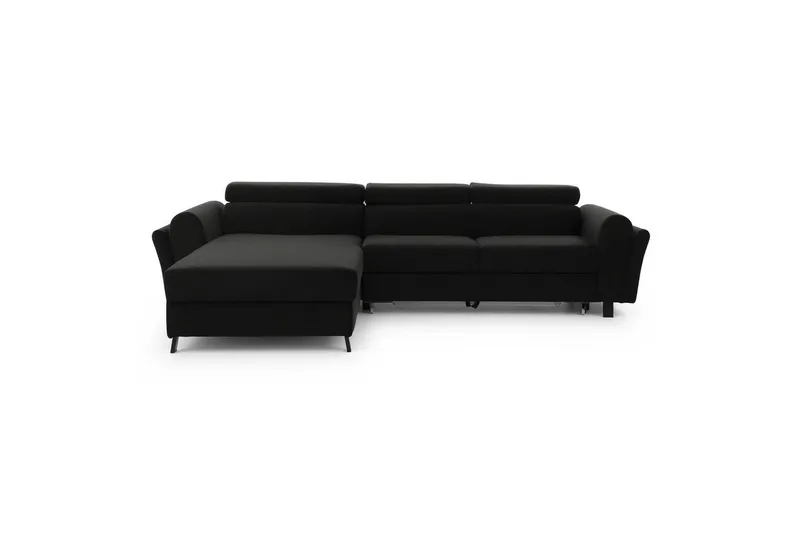 Hörnsoffa Eltap Mariall 288x200x92 cm - Sawana 14, Svart, Vänster — Sawana 14, Svart, Vänster