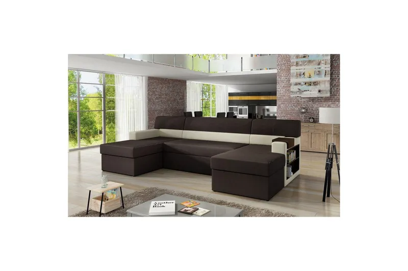 Hörnsoffa Eltap Markos 310x159x90 cm - Jasmine 29, Soft 33, Brun, Beige, Höger — Jasmine 29, Soft 33, Brun, Beige, Höger