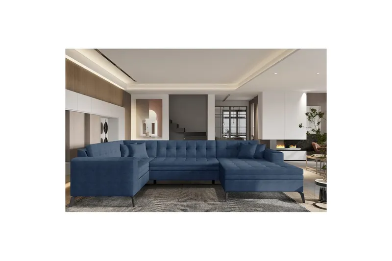 Hörnsoffa Eltap Montez 340x180x93 cm - Gojo 40, Blå, Höger — Gojo 40, Blå, Höger