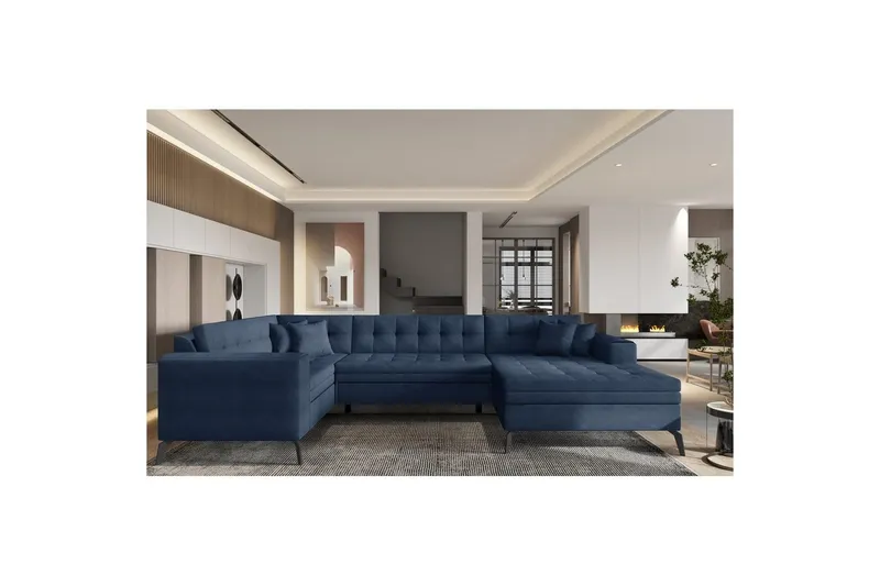 Hörnsoffa Eltap Montez 340x180x93 cm - Poco 40, Blå, Höger — Poco 40, Blå, Höger