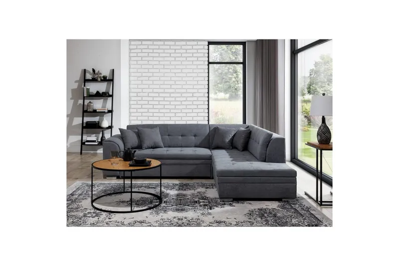 Hörnsoffa Eltap Pieretta 260x207x78 cm - Soro 93, Grå, Höger — Soro 93, Grå, Höger