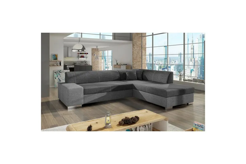 Hörnsoffa Eltap Porto 278x217x74 cm - Sawana 05, Sawana 21, Grå, Höger — Sawana 05, Sawana 21, Grå, Höger