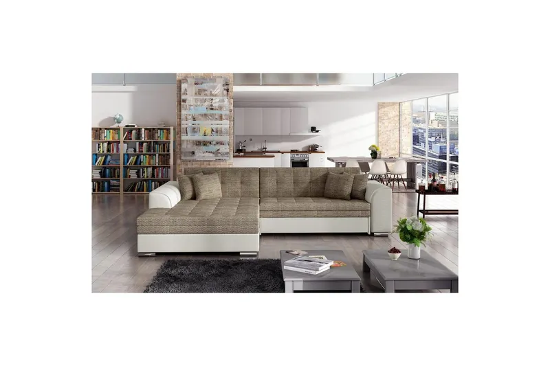 Hörnsoffa Eltap Sorento 296x194x78 cm - Berlin 03, Soft 33, Beige, Vänster — Berlin 03, Soft 33, Beige, Vänster