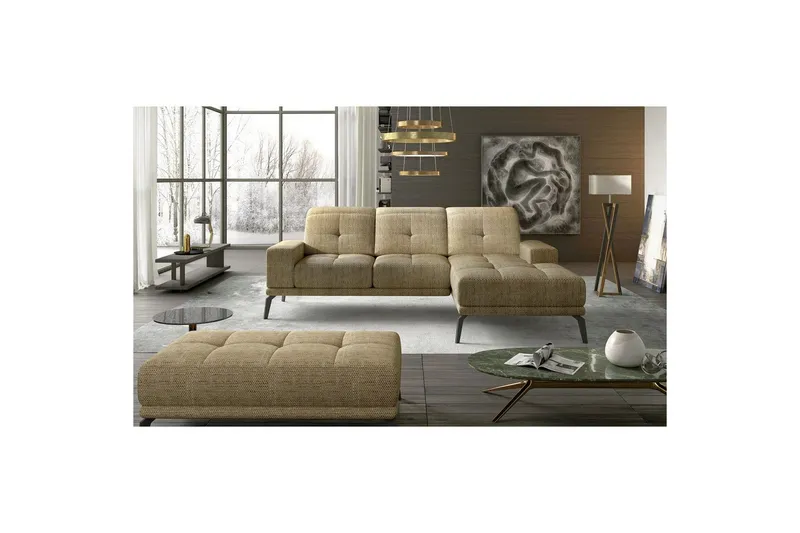 Hörnsoffa Eltap Torrense 265x175x98 cm - Berlin 03, Beige, Höger — Berlin 03, Beige, Höger