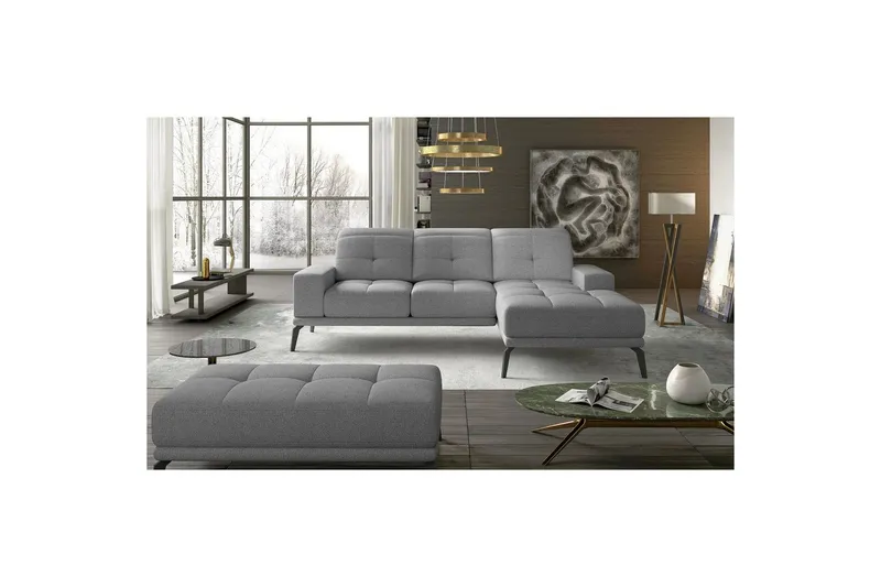 Hörnsoffa Eltap Torrense 265x175x98 cm - Grande 81, Grå, Höger — Grande 81, Grå, Höger