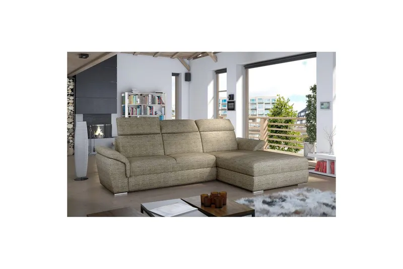 Hörnsoffa Eltap Trevisco 272x216x100 cm - Berlin 03, Beige, Höger — Berlin 03, Beige, Höger