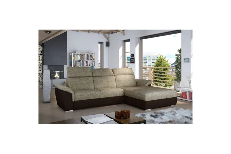 Hörnsoffa Eltap Trevisco 272x216x100 cm - Berlin 03, Soft 66, Beige, Höger — Berlin 03, Soft 66, Beige, Höger