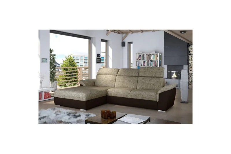 Hörnsoffa Eltap Trevisco 272x216x100 cm - Berlin 03, Soft 66, Beige, Vänster — Berlin 03, Soft 66, Beige, Vänster