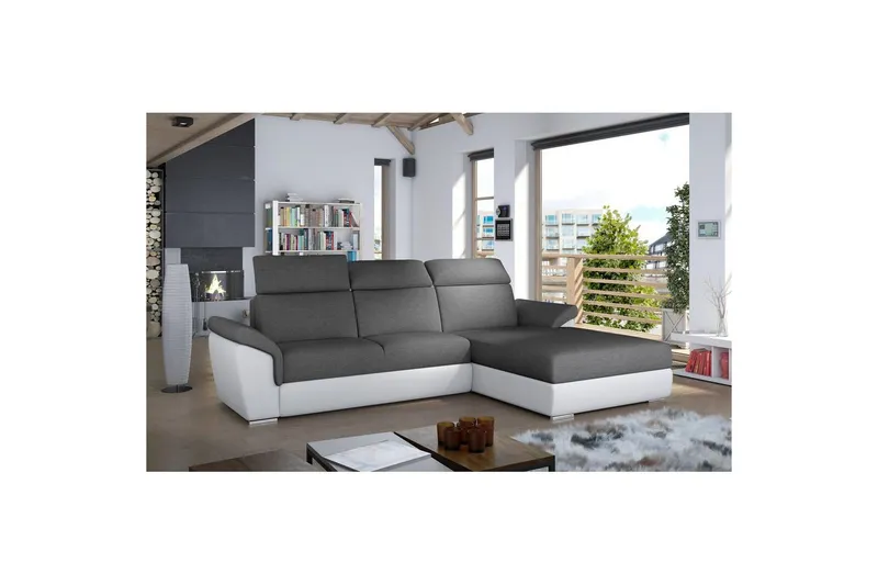 Hörnsoffa Eltap Trevisco 272x216x100 cm - Sawana 05, Soft 17, Mörkgrå, Höger — Sawana 05, Soft 17, Mörkgrå, Höger