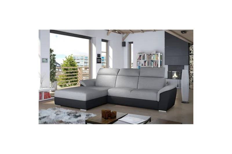 Hörnsoffa Eltap Trevisco 272x216x100 cm - Sawana 21, Soft 11, Grå, Vänster — Sawana 21, Soft 11, Grå, Vänster