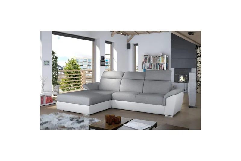 Hörnsoffa Eltap Trevisco 272x216x100 cm - Sawana 21, Soft 17, Grå, Vänster — Sawana 21, Soft 17, Grå, Vänster