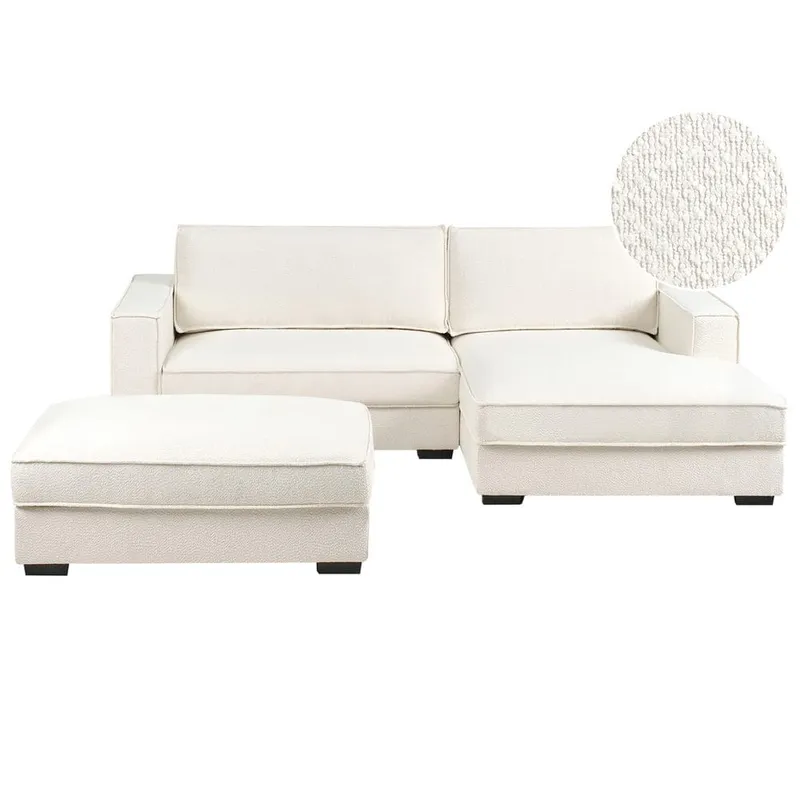 Hörnsoffa med fotpall Renders - Beige — Beige