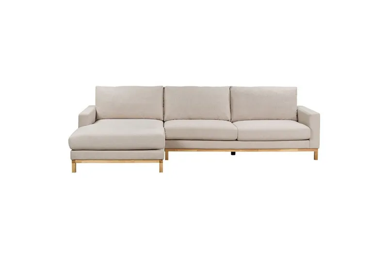 Hörnsoffa Siggard Beige, ljust trä - Beige, ljust trä — Beige, ljust trä