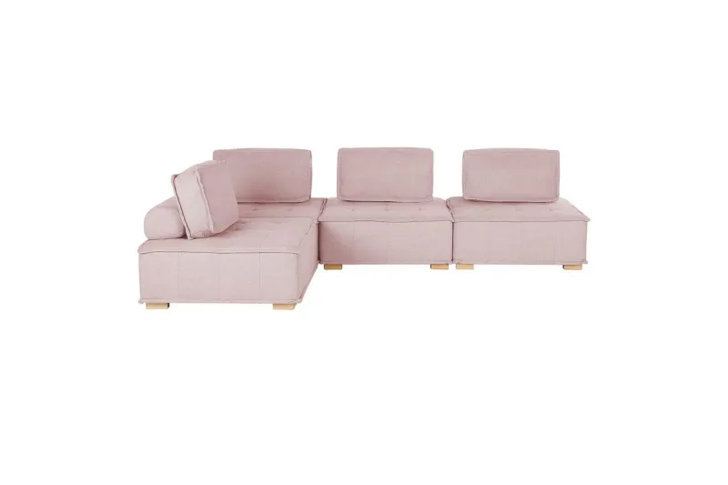 Hörnsoffa Tibro Rosa/ljust trä - Rosa/ljust trä — Rosa/ljust trä