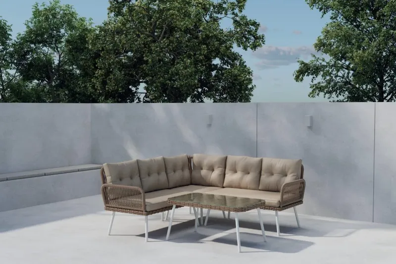 Hörnsoffset Ibiza Utomhus - Beige — Venture Home