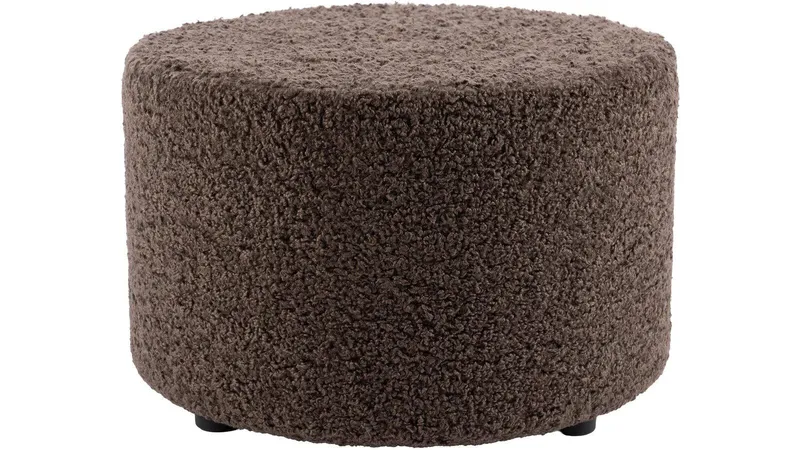 House Puff 55 cm Rund Teddy - Brun — Brun