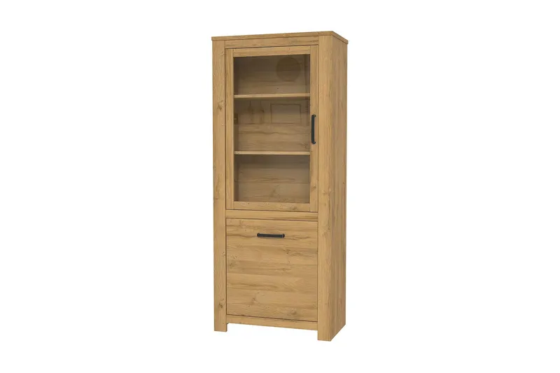 Hovencamp Vitrinskåp 42 cm djup 77 cm bred 185 cm hög Trä - Brun — Brun