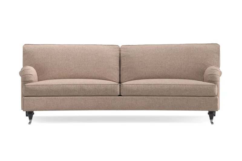 Howard Classic 3-sits Svängd Tygsoffa - Mörkbeige (Art.nr 1720996) — Bloomington