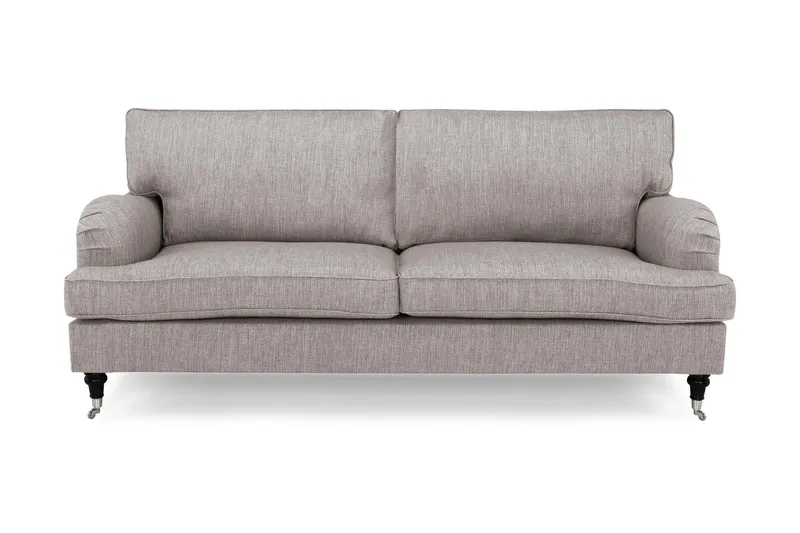 Howard Classic 3-sits Tygsoffa - Beige / Grå — Bloomington
