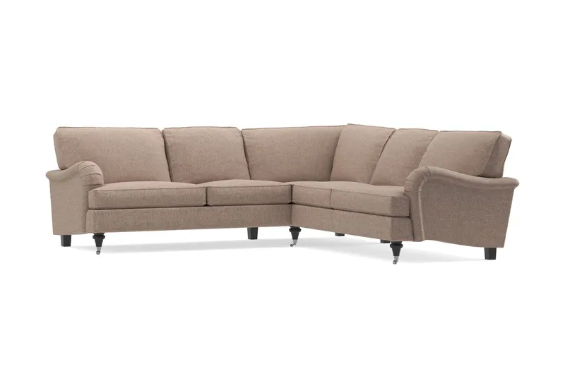 Howard Classic 6-sits L-formad Hörnsoffa i Tyg - Mörkbeige — Bloomington
