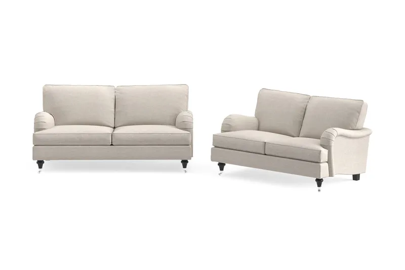 Howard Classic Soffgrupp 2-sits + 2-sits Tygsoffa - Beige — Bloomington