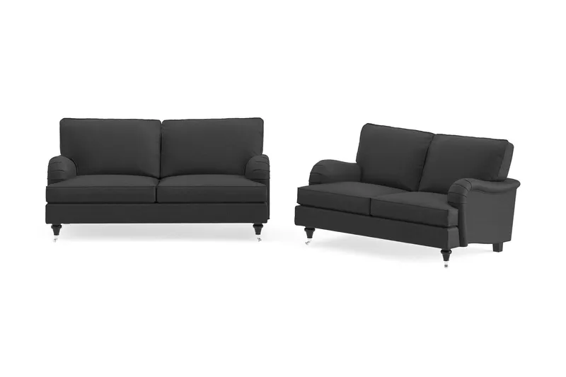 Howard Classic Soffgrupp 2-sits + 2-sits Tygsoffa - Mörkgrå — Bloomington