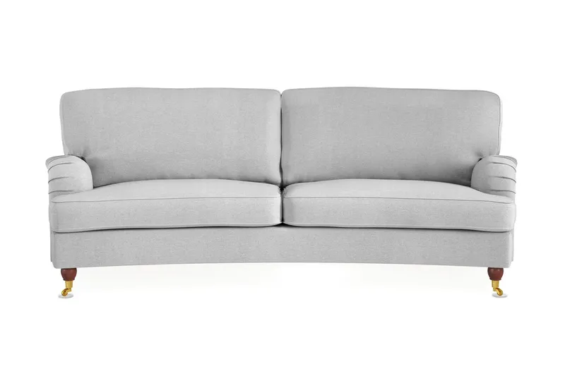 Howard Lyx 3-sits Svängd Tygsoffa - Ljusgrå (Art.nr 1481218) — Bloomington