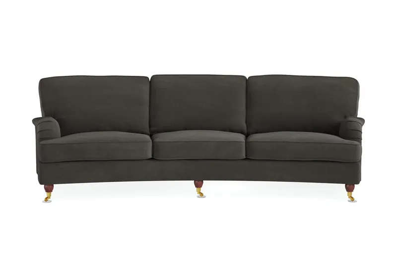 Howard Lyx 4-sits Svängd Manchestersoffa - Mörkgrå — Bloomington