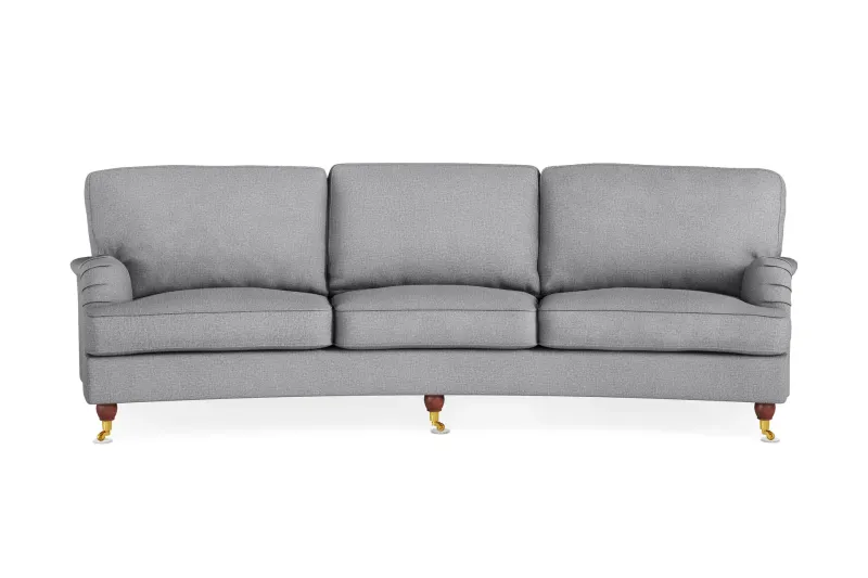 Howard Lyx 4-sits Svängd Tygsoffa - Ljusgrå (Art.nr 32087) — Bloomington