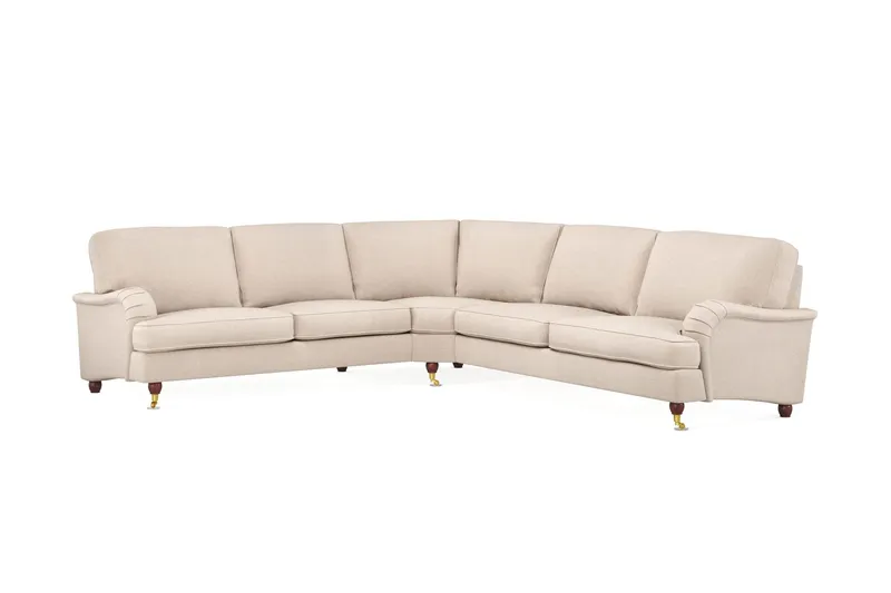 Howard Lyx 6-sits Högervänd L-formad Hörnsoffa i Tyg - Beige — Bloomington
