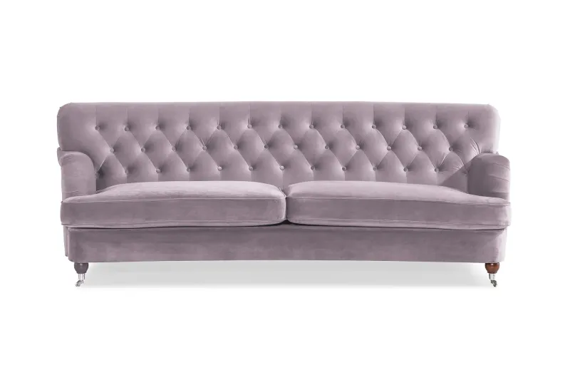Howard Riviera 3-sits Svängd Sammetssoffa - Lila — Lila