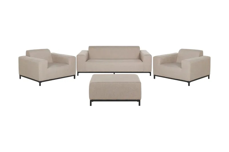 Hughen Loungegrupp Utomhus 5-sits - Beige/Svart — Beige/Svart