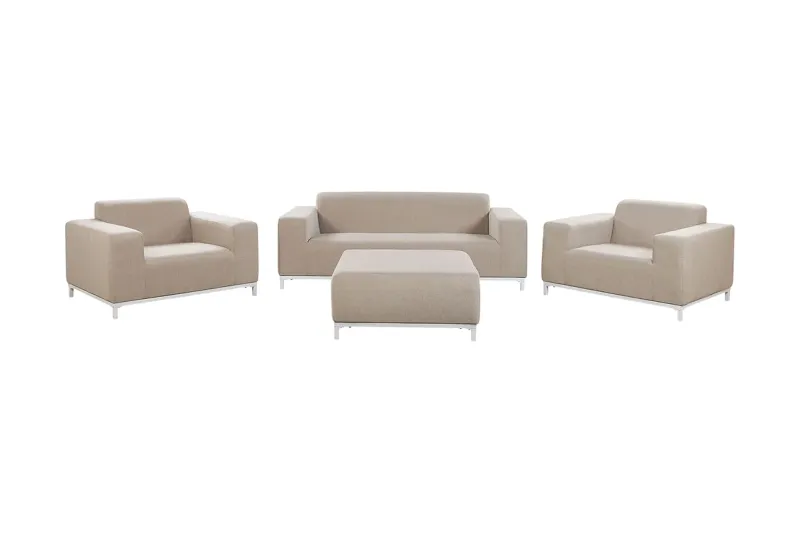 Hughen Loungegrupp Utomhus 5-sits - Beige — Beige