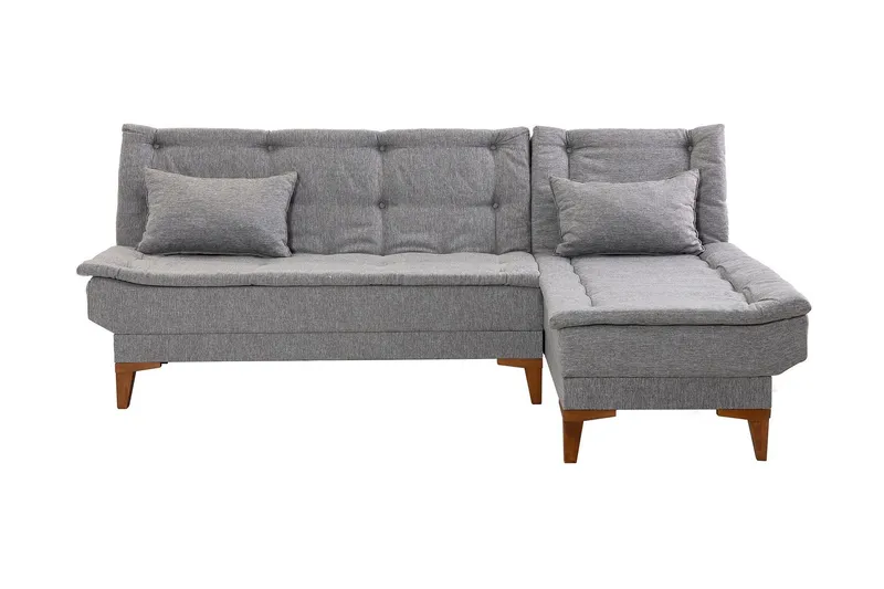 Hunterville Bäddsoffa m. Divan 4-sits 107x205 - Grå — Grå