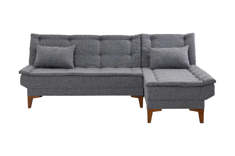 Hunterville Bäddsoffa m. Divan 4-sits 107x205 - Mörkgrå — Mörkgrå
