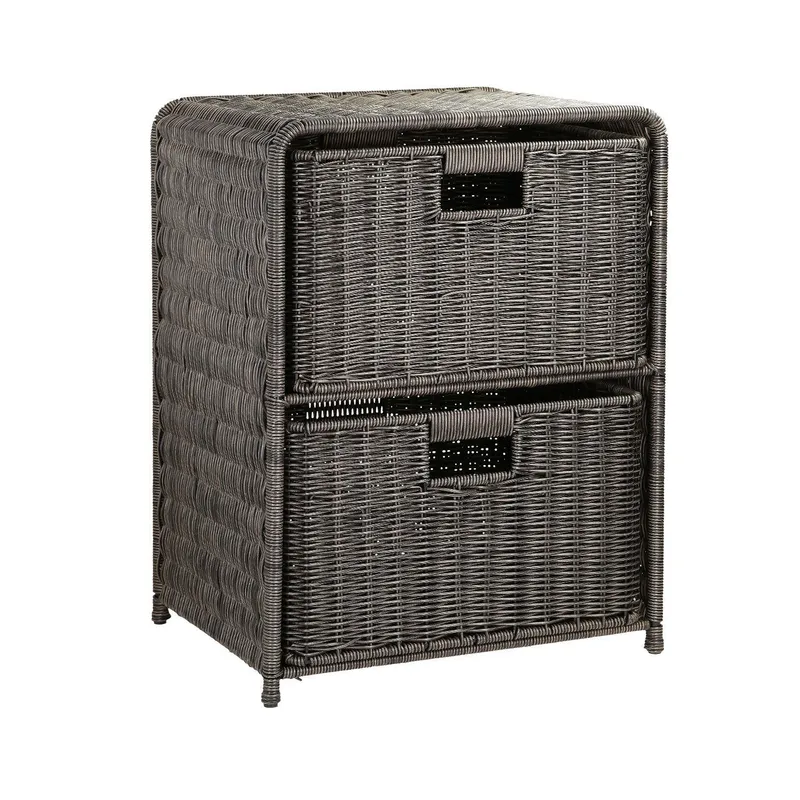 Hylla med 2 korgar Basile 40x30x53 cm - Brun — Brun