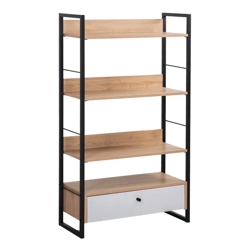 Hylla Study ek/vit 70x30x124,5 cm - ek/vit — ek/vit