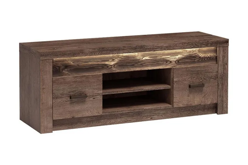 Indianapolis TV-bänk 137x42x53 cm - Vit Led-Belysning — Vit Led-Belysning