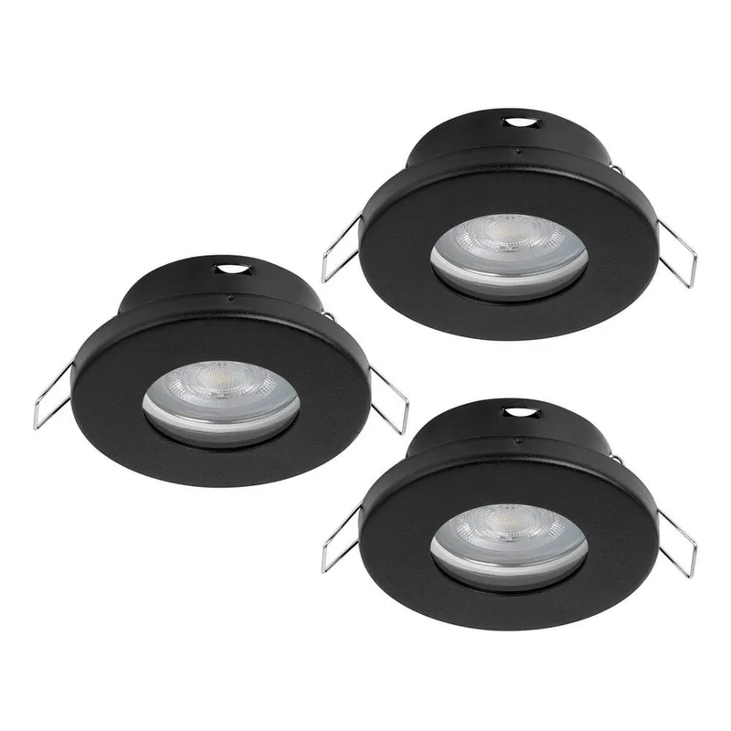 Infälld Lampa Favazzina 85 mm set med 3 - Svart — Svart