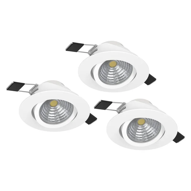 Infälld Lampa Saliceto 3 st Ø88 mm 2700K - Vit — Vit