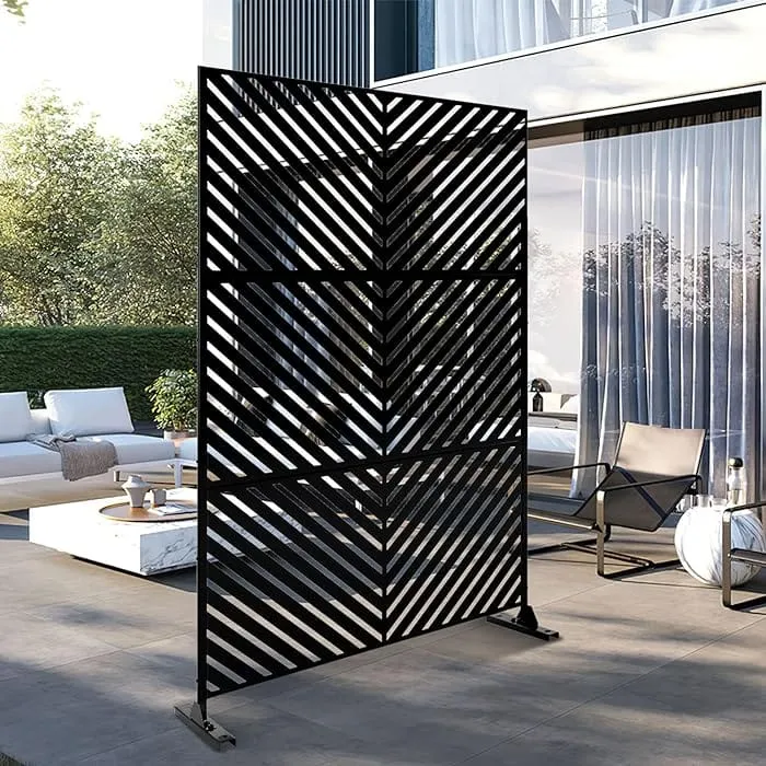 Insynsskydd \| Inredningsskärm \| 120x184 \| Svart