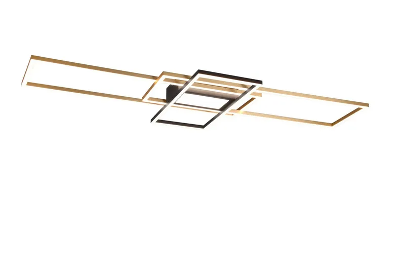Irvine LED Plafond mattmässing/ mattsvart - Matt svart — Trio Lighting