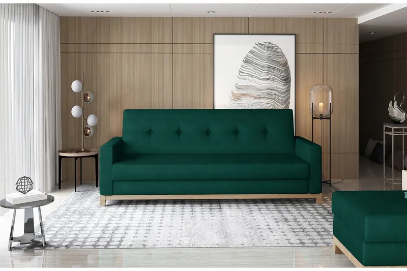 Iselene 2-sits Bäddsoffa - Grön (Art.nr 1026489) — Grön