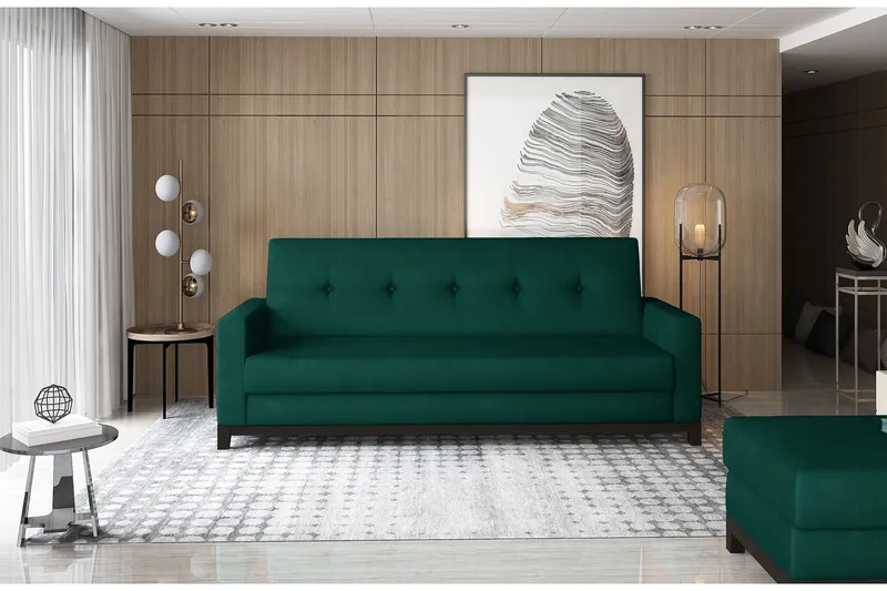 Iselene 2-sits Bäddsoffa - Grön (Art.nr 1026713) — Grön