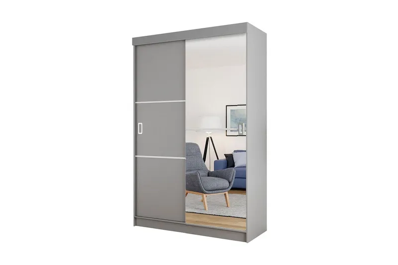Isolaz Garderob 60x138 cm LED-belysning - Grå — Grå