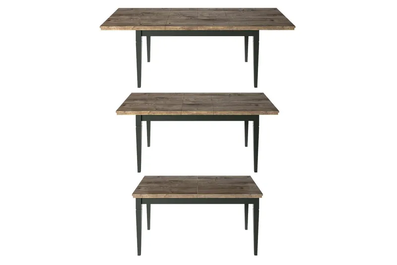 Ivreri Förlängningsbart Matbord 160 cm - Khaki/Natur — Khaki/Natur