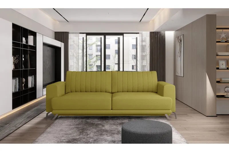 Jalissia 3-sits Soffa - Gul (Art.nr 1437833) — Gul