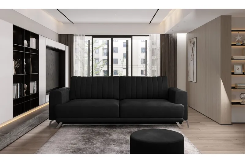 Jalissia 3-sits Soffa - Svart (Art.nr 1437821) — Svart