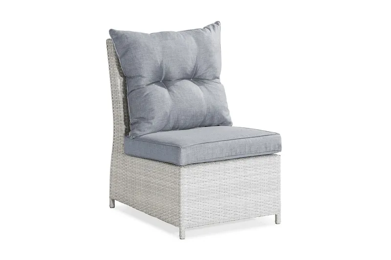 James Mittmodul utomhus i konstrotting - Vit / Ljusgrå dynor — Comfort Garden